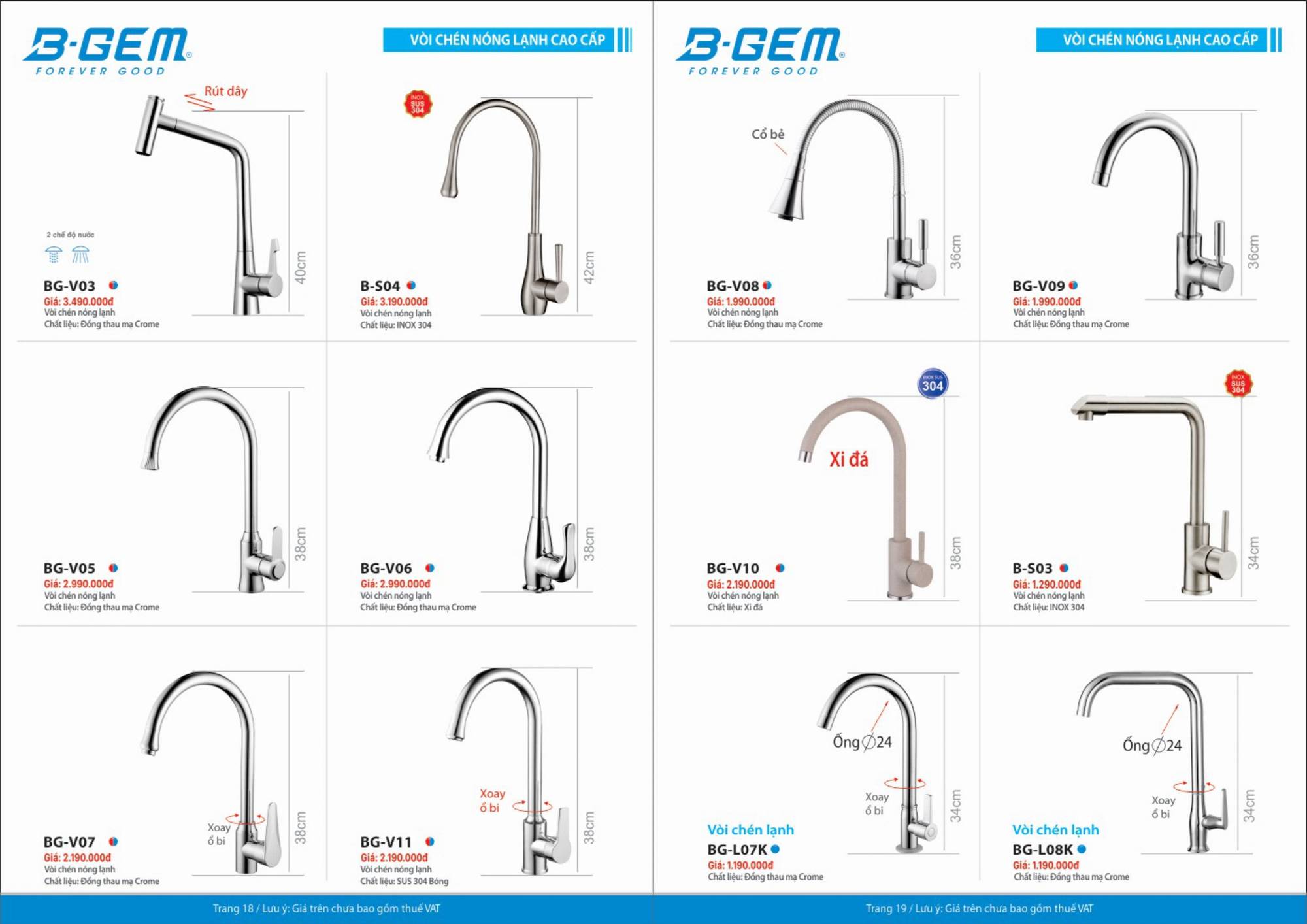 Thiết bị vệ sinh BGEM Catalogue và Bảng giá mới nhất /Page 10